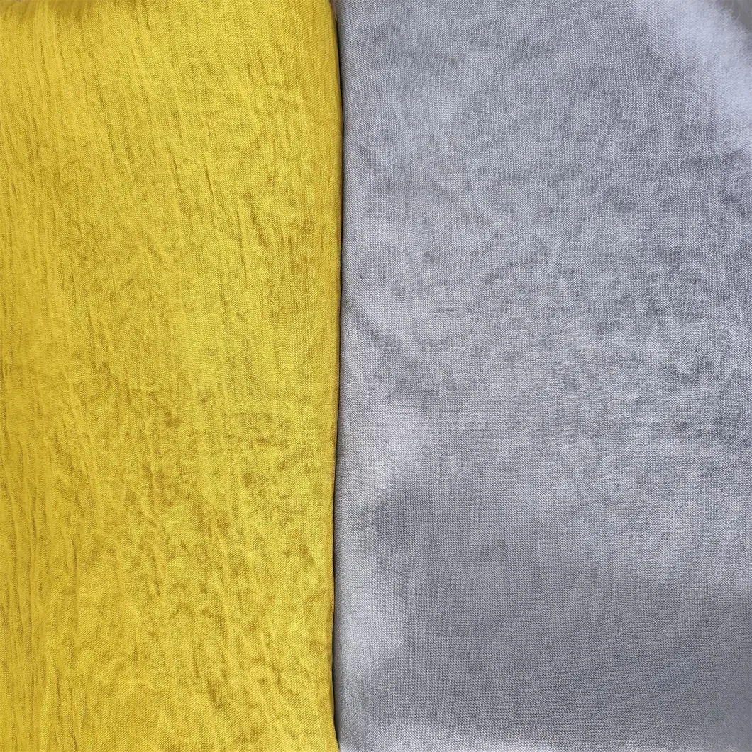 100% Polyester Fabric 180d Cey Air Flow Dyed Ironless Crinkle Plain Weave Crepe Fabric